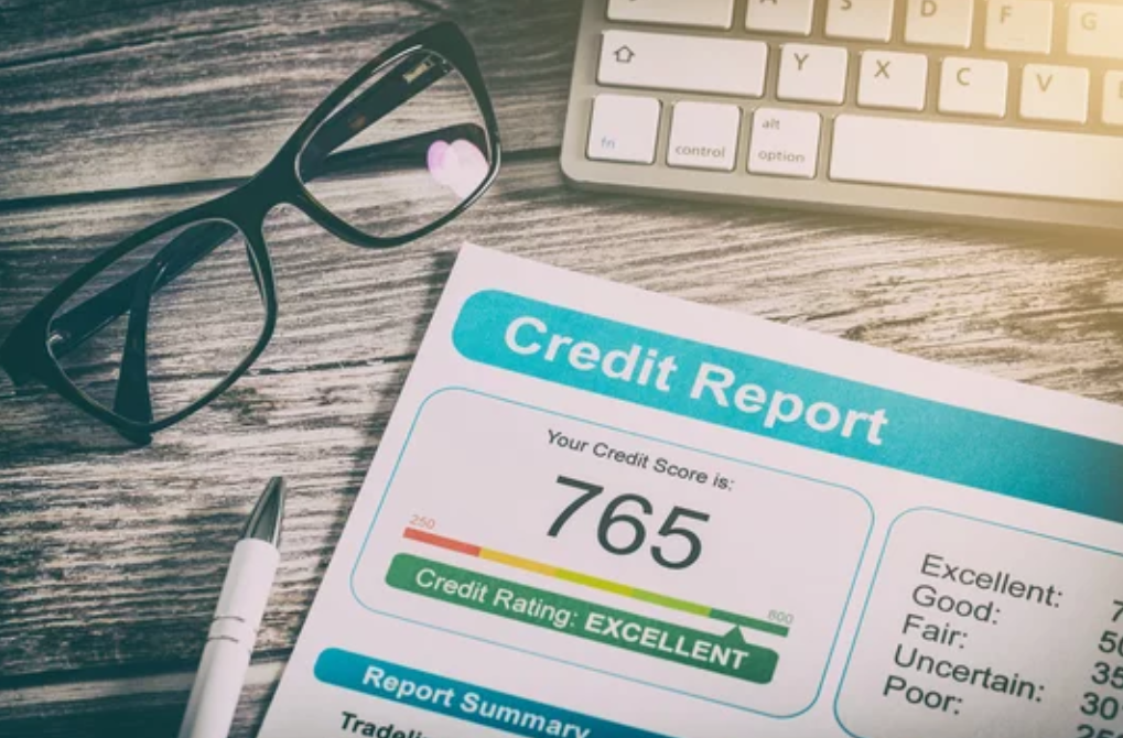 a credit report showing excellent credit rating